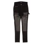 NWT AMIRI Black Denim Leather Workman Pants Size 31 $1290