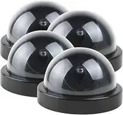 Aexit 4 (Electronic security) Pcs Pretend Dummy Dome Realistic Looking Security Camera Red LED Light (10ry600qf154) Detection Sensor