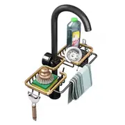 Aluminum Sink Drain Rack – Faucet-Mounted Sponge and Storage Holder