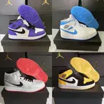 高品質 AIR JORDAN1 中號黑曜石黑色籃球鞋男籃球鞋中性女款透氣鞋