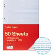 50 Pack Studymate A4 70gsm 14mm Dotted Thirds Loose Refills