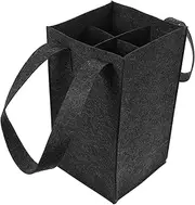 KONTONTY 1pc Wine Tote Bag Portable Pouch Wine Carrier with Divider Bag Red Wine Bag Wine Tote Carrier Bottle Bag Wine Pouch Felt Wine Bag Felt Pouch Wine Bottle Storage Pouch