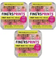 3-Pack NEW Fing'rs Prints Press-On Nails 24 Count 31040 Knotty Girl (Sealed)