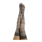 Kixies Lori Tan/Grey Plaid - Size D