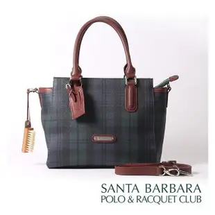 SANTA BARBARA POLO & RACQUET CLUB - 經典綠格 2way手提包