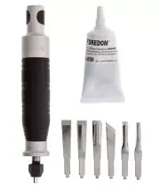 FOREDOM HANDPIECE H.50C POWER CHISEL SET WITH 6 CHISELS WOOD CARVING WOODWORKING