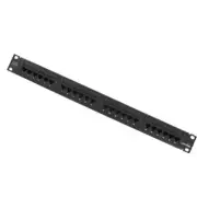 Leviton Patch Panels Gigamax 24-Port Cat 5E Universal 1Ru Patch Panel Black