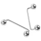 Industrial Bar Jewelry Curved Tongue Rings Barbell Jewelry Flat Tongue Rings