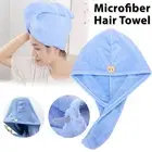 Microfiber Fast Dry Hair Towel Super Drying Turban Bath Head Wrap Hat Spa Cap