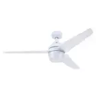 52" Large Room Light Frosted Glass Remote LED Ceiling Fan Reversible Blade