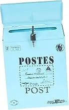 IWOWHERO Vintage Wall Mounted Letter Box with Lock Secure Post Box for Home Decoration Durable and Sturdy Design Convenient Mailbox for Letters Letter Case