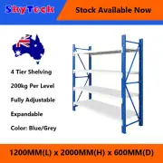 4M*2.4M*0.6M Storage Shelves Garage Warehouse Rack Shelving Steel 800KG p1