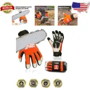 Enhanced Dexterity Chainsaw Gloves with Neoprene Cuff - Safety Tested, Large