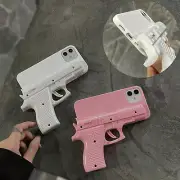 Fun Toy Pistol Gun Soft Phone Cover Case For iPhone 16 Pro Max 15 14 13 12 11 XR