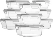 Glass Food Storage Containers with Lids [18 Piece] Glass Meal Prep Containers