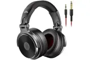 OneOdio Adapter-free Closed-Back DJ Studio Headphones for Monitoring and Mixing, Protein Leather Earcups, Noise Isolation, 90 Rotatable Housing, Portable Over Ear Stereo Headphones (Upgraded Version)