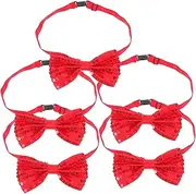 [SEWACC] Adjustable Sparkly Sequin Bow Ties for Graduation Stage Performances Daily Wear Stylish Glitter Bowtie Confidence Booster