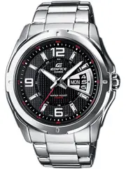Casio Edifice EF-129D-1AVEF Black Dial Grey Stainless Steel Mens Watch