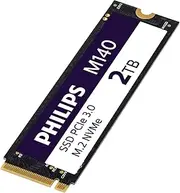 Philips Internal Solid State Drive M.2 M140 - NVMe PCIe Gen3 2TB (2280) for Desktop PCs and Notebooks, for Graphics and Video Editing, Gaming, Reading 3500MB/s, Write 3100MB/s