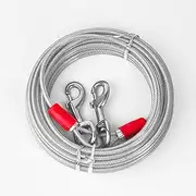 30ft Dog Tie Out Cable, Heavy Duty Dog Chain for Yard - Reflective Dog Lead for Large Dogs Up to 125 lbs, Rust-Resistant Outdoor Dog Runner with Swivel Hook for Camping, Backyard, Durable Dog Leash