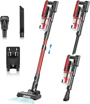 24000PA Cordless Vacuum Cleaner, 200W Battery Powered With Pet Hair Nozzle, 40 Minutes Runtime, 2 Modes Wireless With Anti-Hair Tangle