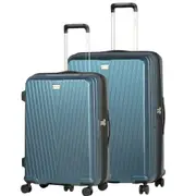 Volair Vmax Hardside 2 Piece (Large + Medium) EXP Spinner Suitcase Set Steel Blue
