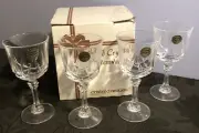 New Set of 4 Cristal d'Arques Genuine Lead Crystal Stemware 6” Wine Glasses