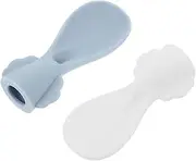 FELTECHELECTR Infant Feeder Spoons Baby Pouch Spoon Food-Grade Silicone Spoon for Baby 2pcs
