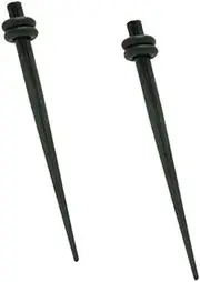 [BodyJewelryOnline] Pair of Steel Taper Anodized Titanium Plated 14 Gauge