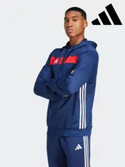 adidas Blue Tiro 25 Essentials Sweat Hoodie (E54215) | $92