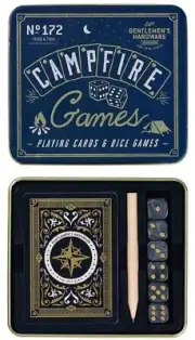 Wild & Wolf Gentleman's Hardware Campfire Games playing cards six dice