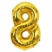 8 40cm Gold Foil Letter Balloons Number Balloon Birthday Wedding Party Decorations