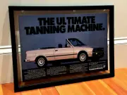 Enlarged Vintage BMW E30 325i Convertible The Ultimate Tanning Machine Ad Poster
