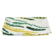 NÄBBFISK tablecloth, patterned yellow/green/white round, 150 cm