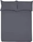 Microfiber RV Sheet Sets 48X75 3/4 Full Bunk Dark Grey Solid RV Bed Sheets