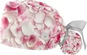 FQURFHY 2 Pieces，Scrub Caps Women,Men's Scrub Cap,Nursing Scrub Caps,for The Surgeon,Petal