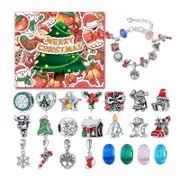 Catzon Christmas DIY Charm Bracelet Advent Calendar for Teen Girls Include 22Pcs Charm Beads 2 Bracelets