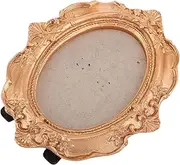 Abaodam Retro Photo Frame Decoration Vintage Decor Small Ornaments for Filming Photo Frame Tabletop Angel Picture Ornament Antique Ornate Picture Frame DIY Photo Ornaments Resin Golden