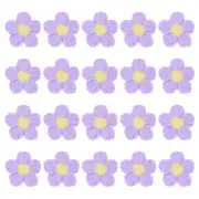 20-Pack Flower Sew on Patches 1.6" Crochet Flower for DIY Purple and Yellow