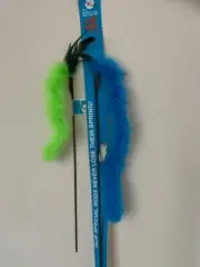 GO CAT TAIL STICK TOY FLUFFY BOA INTERACTIVE TEASER ASSORTED COLORS