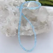 AAA AQUAMARINE BEADS Faceted Rondelles 2.8-4mm 18"*NewWorldGems