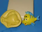 Flounder Fish 2D Push Mold Silicone Cake Pop Chocolate Resin Clay A185
