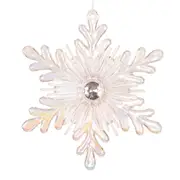 Iridescent Clear Snowflake Hanging 14cm