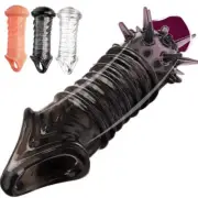 Penis Sheath Male Penis Sleeve Girth Reusable Condom Extender Enlarger Enhancers