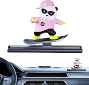 Temporary Parking Card Sign for Cars, License Plate for Temporary Parking Cards, Temporary Parking Sign with Polar Bear, Fun Skating Bear Parking Number Plate for Cars