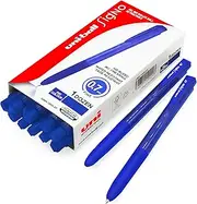 Uni-Ball Signo UMN-155-07 Gel Ink Retractable Rollerball Pen - 0.7mm Fine - Blue Ink - Pack of 12