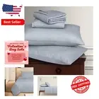 Ultra-Soft Heather Flannel Sheet Set, 100% Organic Cotton, Full Size, Cloud Grey