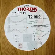 Thorens TD 403DD & TD 1500 Turntable Tonearm Cartridge Alignment Protractor