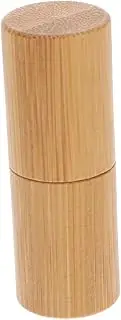 FOYTOKI 1Pc Small Wooden Essential Oil Bottle Portable Roller Bottle Leakproof Design for Perfume Storage Elegant Decor for Vanity Travel Durable Material