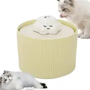 Cat Water Fountain - 1.2L Cat Drinking Fountain | Dog Water Dispenser | Ceramic Pet Drinking Fountain | Automatic Cat Water Fountain Bowl | Quiet Dog Water Fountain for Small Dogs, Cats